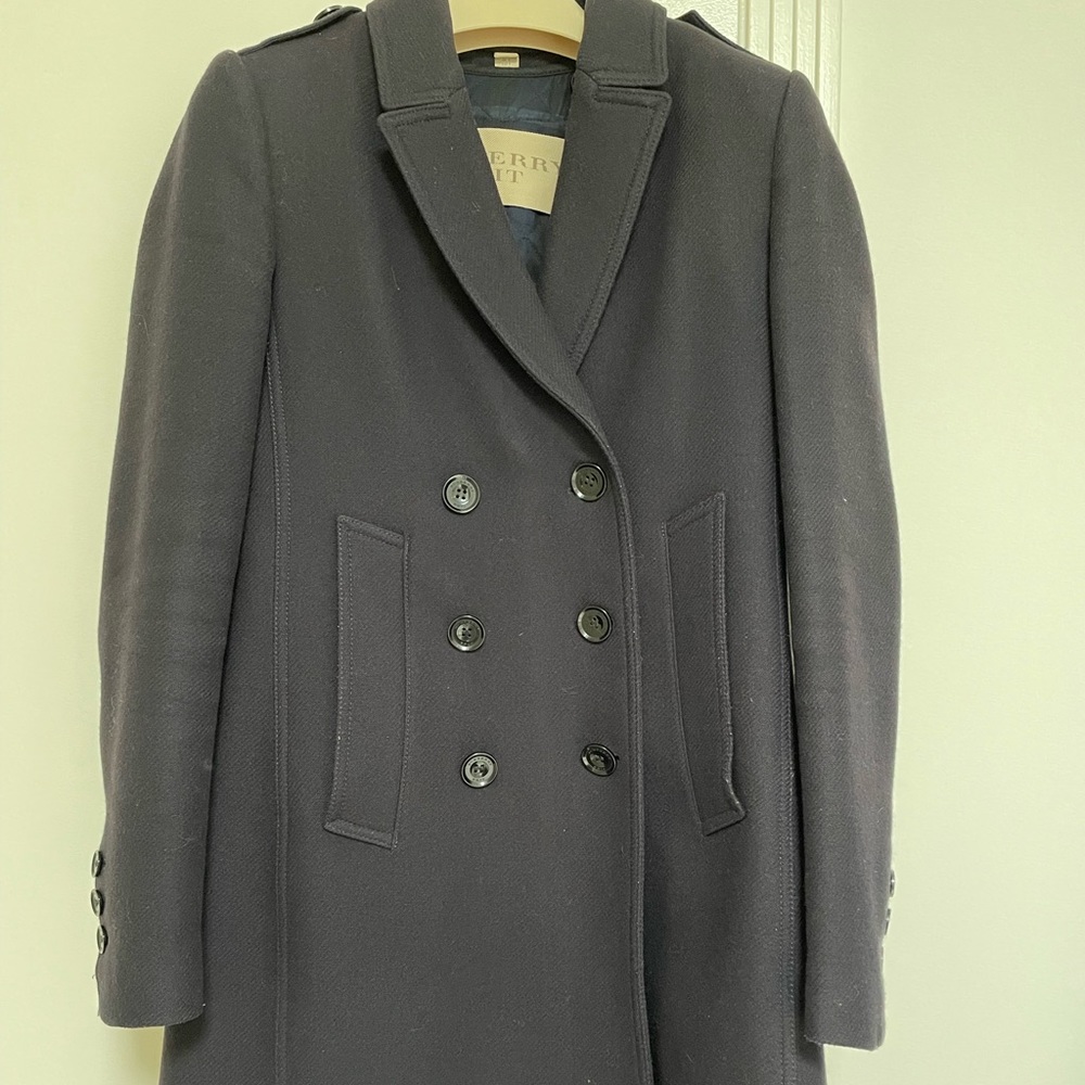 Burberry Navy Coat Size 4